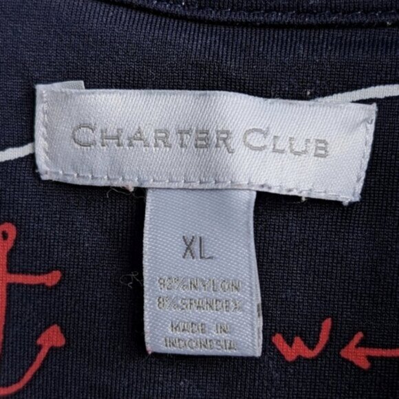 Charter Club nautical 1/4 zip nylon shirt - Picture 5 of 5